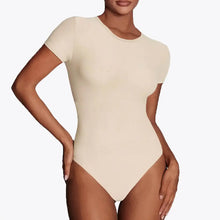 Bodysuit Modelator Tanga cu Mânecă Scurtă RunwayShape - Crew Neck