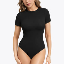 Bodysuit Modelator Tanga cu Mânecă Scurtă RunwayShape - Crew Neck