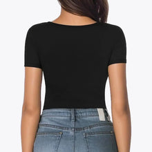 Bodysuit Modelator Tanga cu Mânecă Scurtă RunwayShape - Scoop Neck