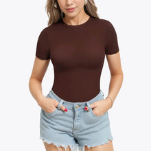 Bodysuit Modelator Tanga cu Mânecă Scurtă RunwayShape - Crew Neck