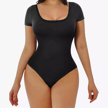 Bodysuit Modelator Tanga cu Mânecă Scurtă RunwayShape - Square Neck