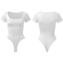 Bodysuit Modelator Tanga cu Mânecă Scurtă RunwayShape - Square Neck