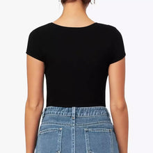 Bodysuit Modelator Tanga cu Mânecă Scurtă RunwayShape - Square Neck